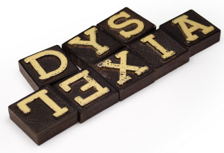 Dyslexia Spelld with mixed up blocks